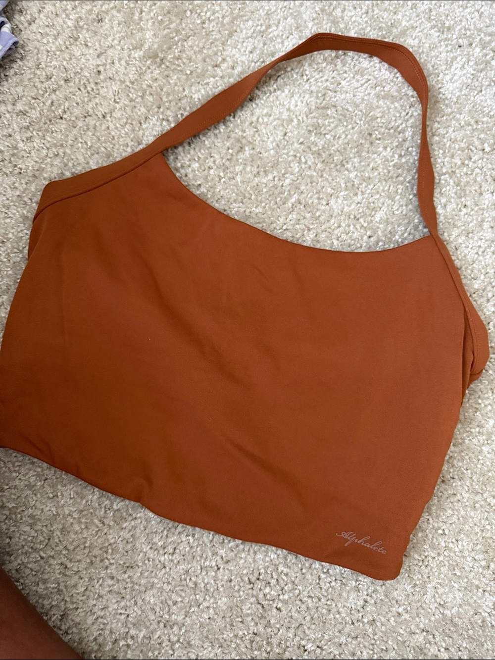 Alphalete Brown Halter Neck Top L